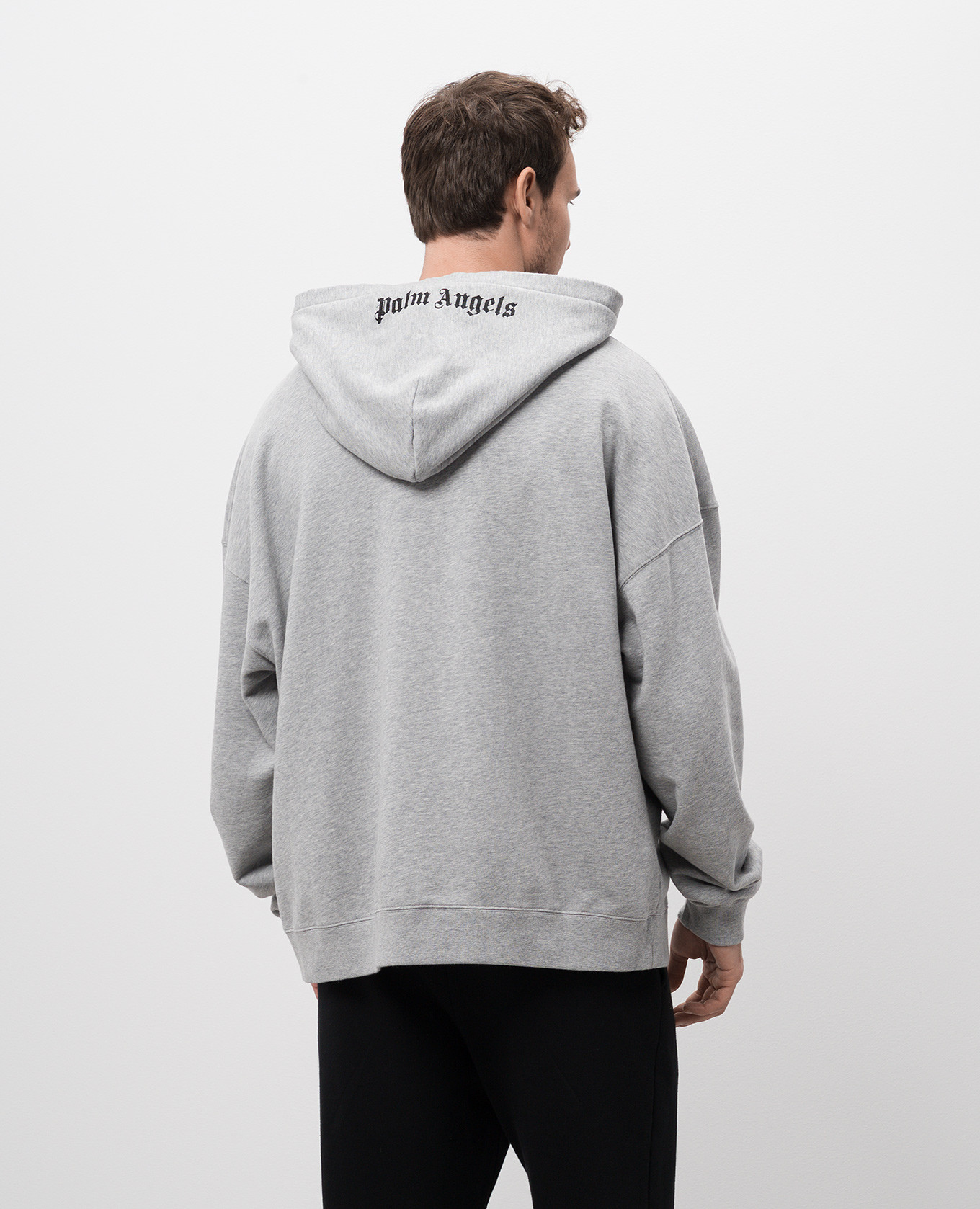 

Gray hoodie with logo embroidery Palm Angels, Grey
