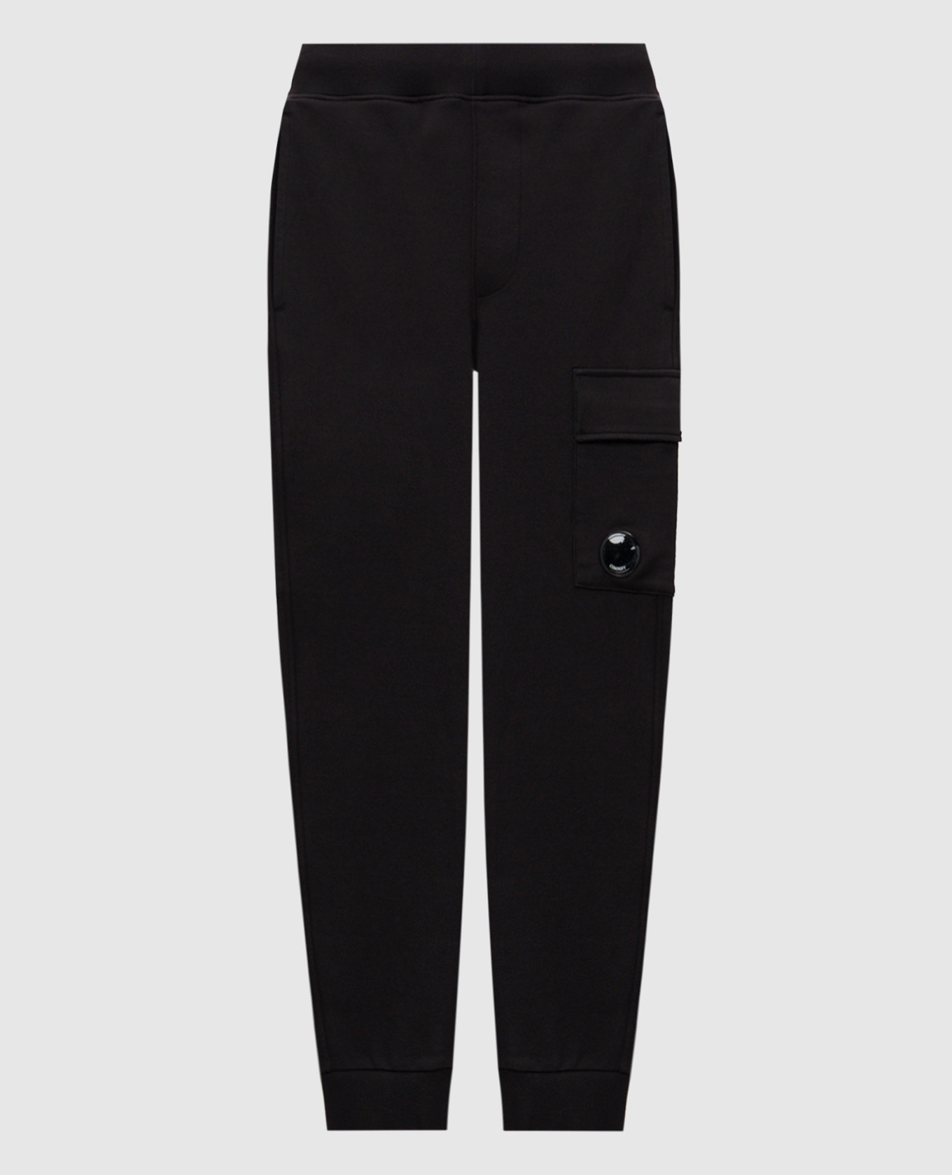 Black joggers with logo patch