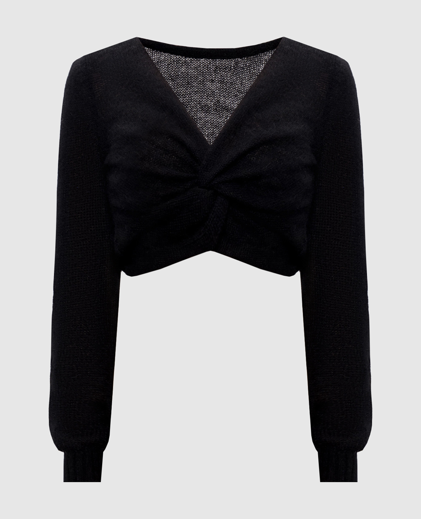 

Black cropped sweater with wool Twinset