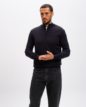 Cashmere&Whiskey Gray merino wool jumper 77397