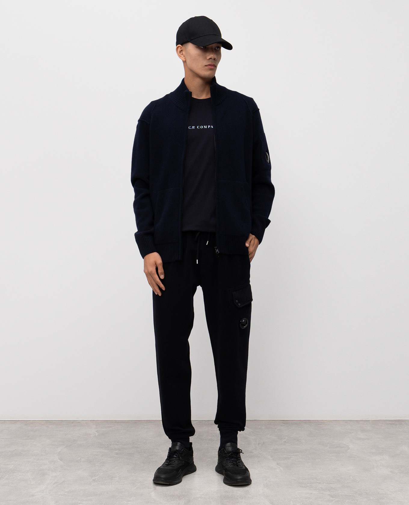 

Blue t-shirt with logo print C.P. Company