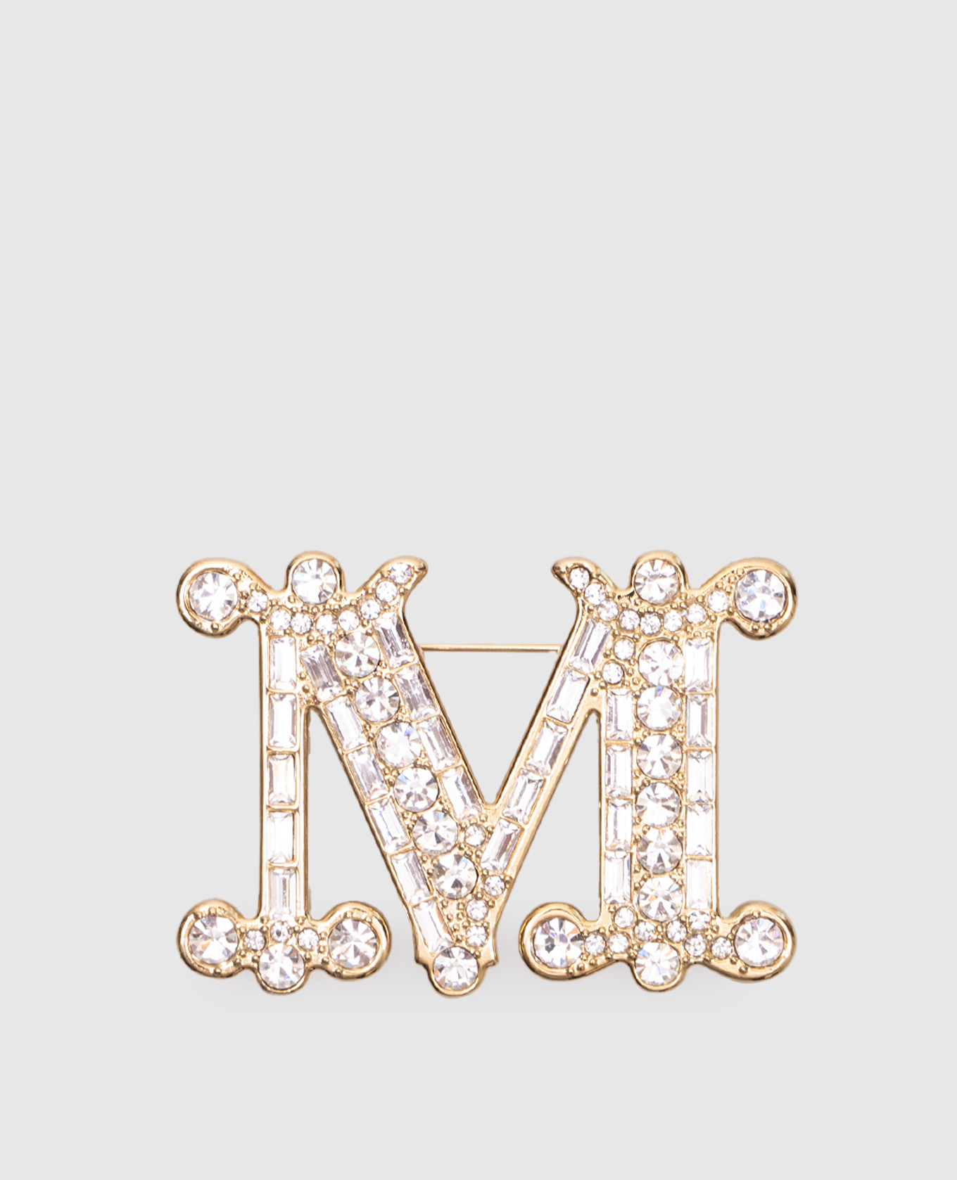 

Golden bath2 brooch with crystals Max Mara, Золотистый