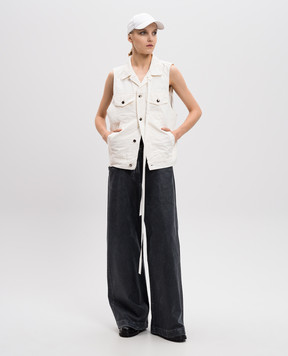 Ann Demeulemeester Juliette white denim vest B0010181FA559