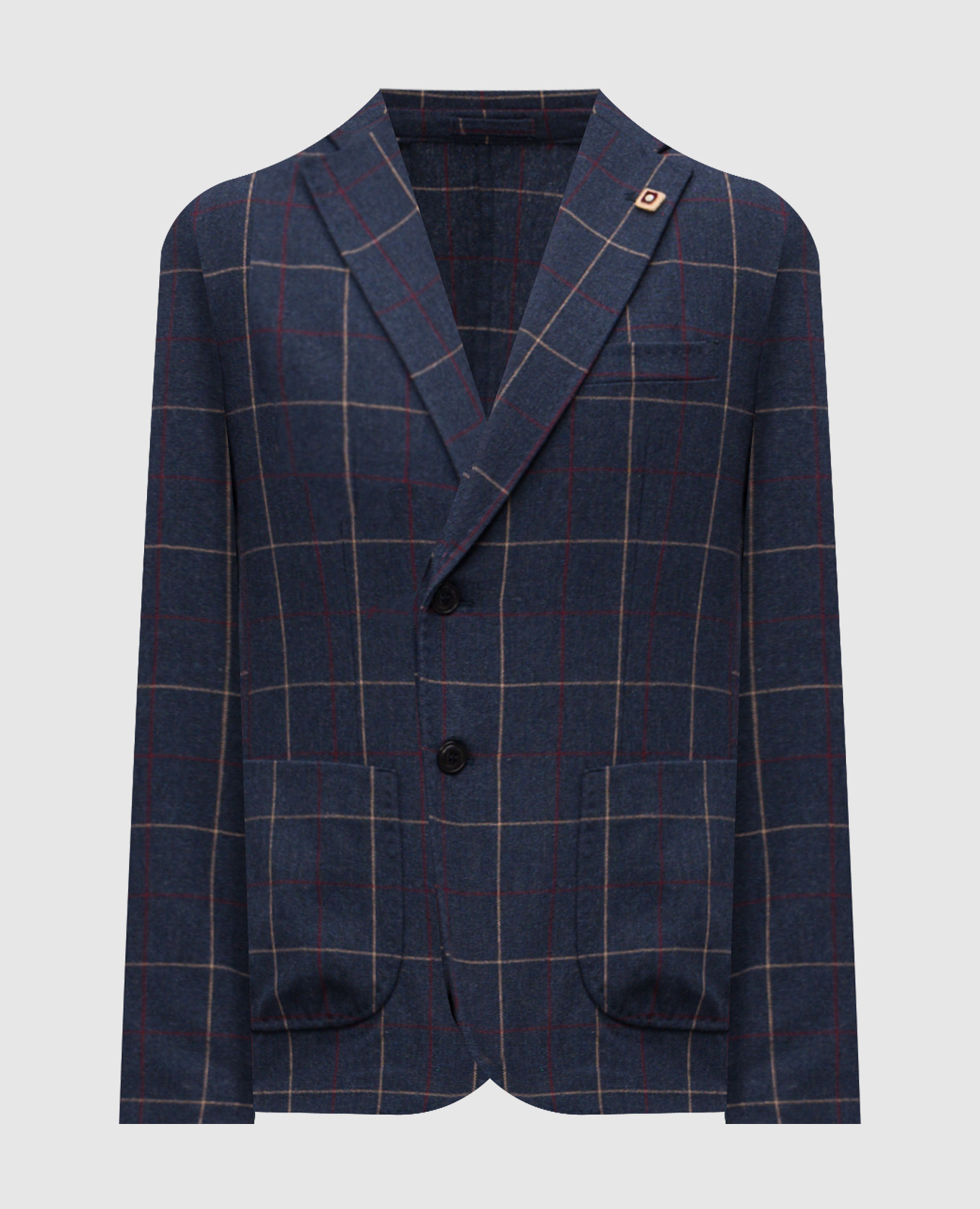 Blue checked wool jacket Exibit