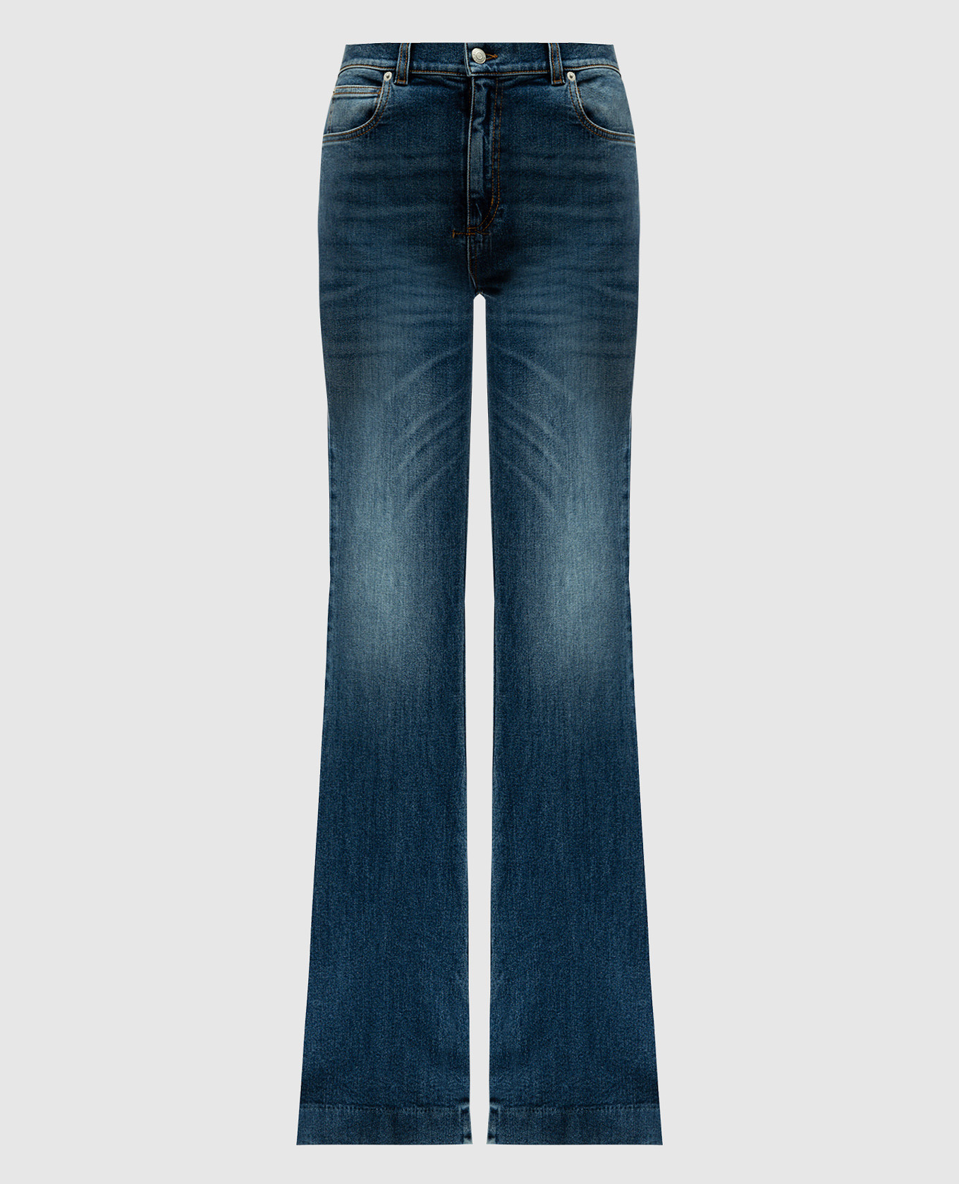 

Blue flared jeans with a distressed effect Alexander McQueen