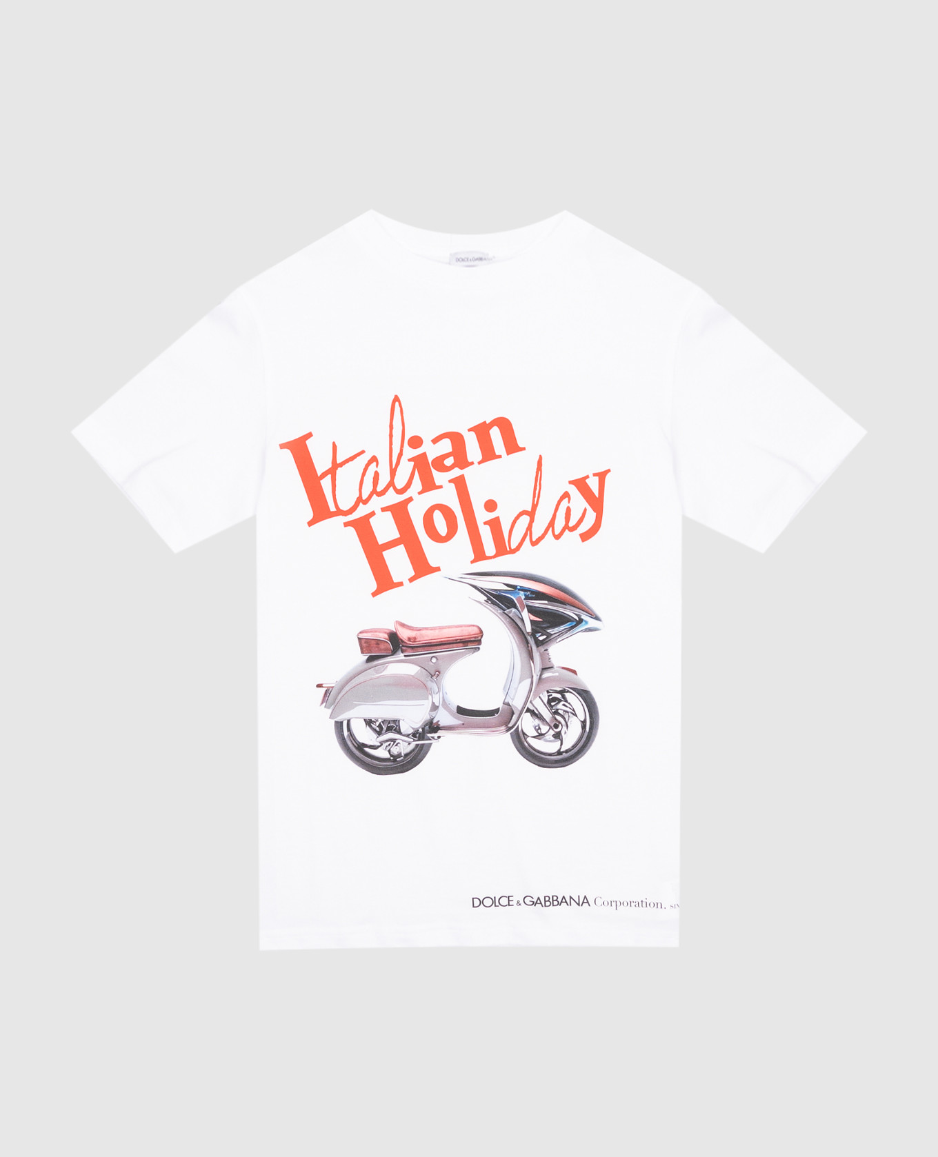 

Children's white T-shirt with print Dolce&Gabbana