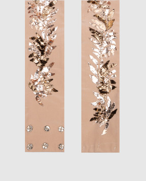 Vionnet Beige silk belt with appliqué ACVAE13007T1003