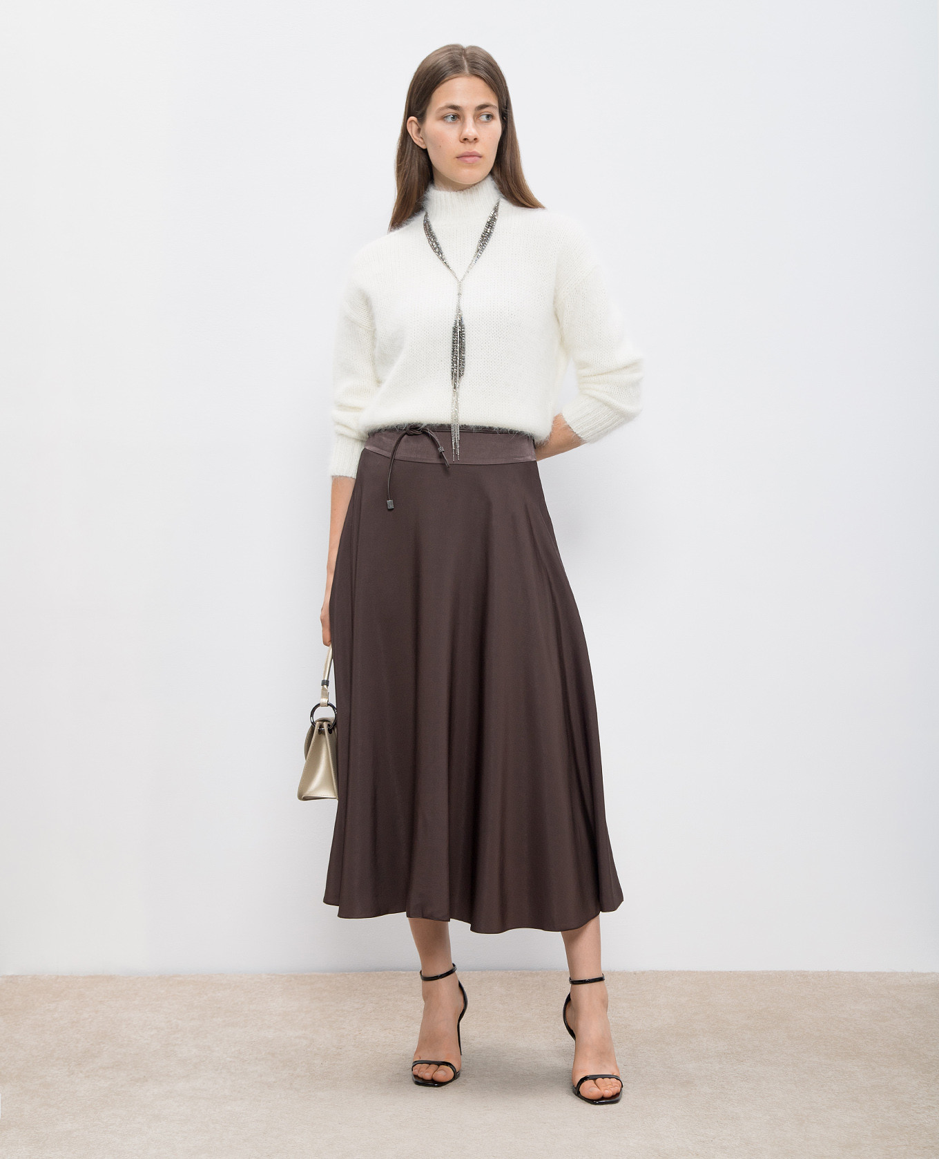 

White angora turtleneck sweater Peserico