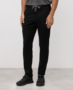 Marco Pescarolo Black wool and silk pants CARACCIOLO5228