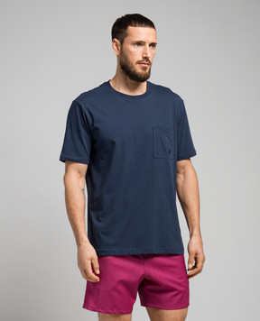 Vilebrequin Blue t-shirt with logo TTNU0P00