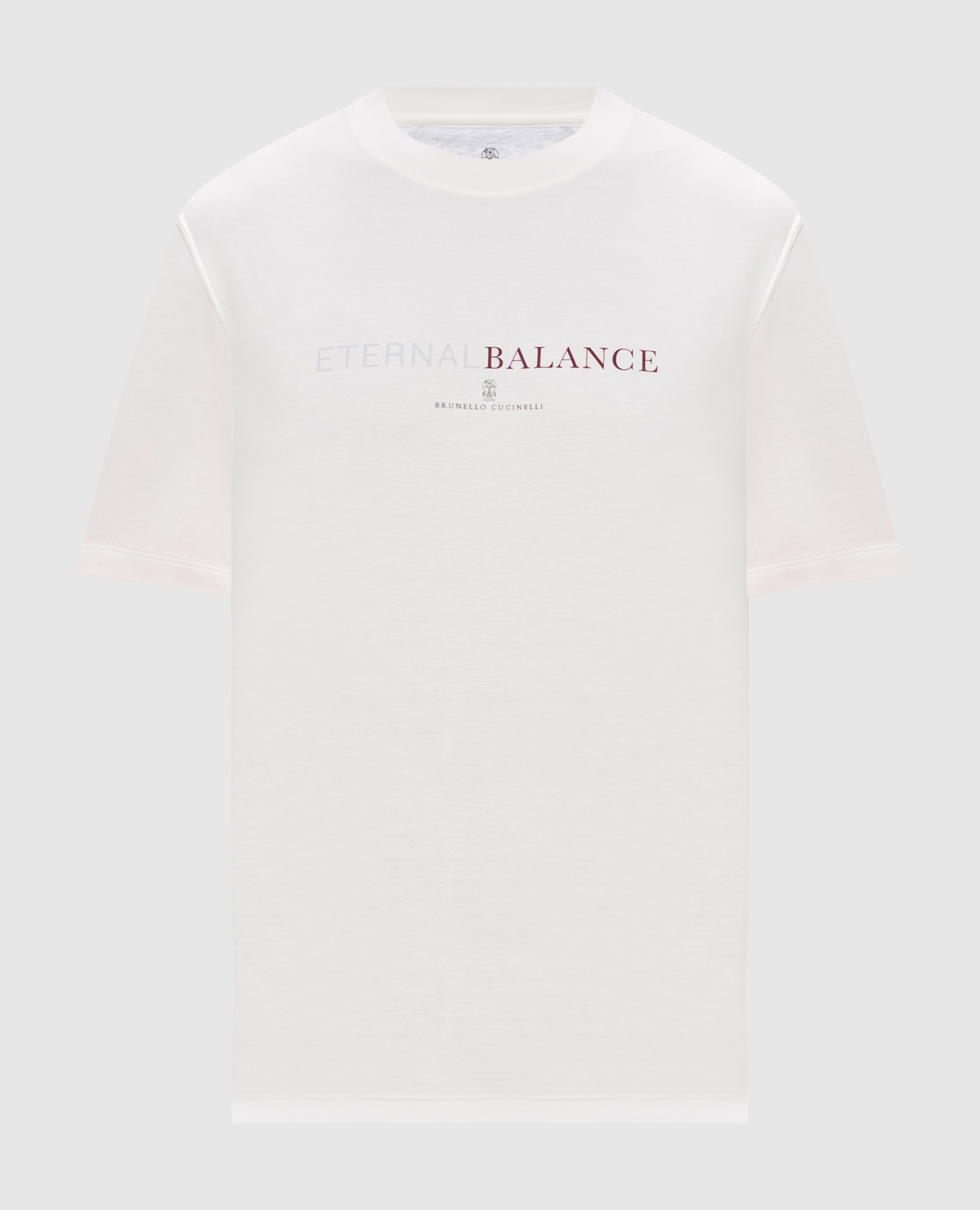 

White T-shirt with logo print Brunello Cucinelli