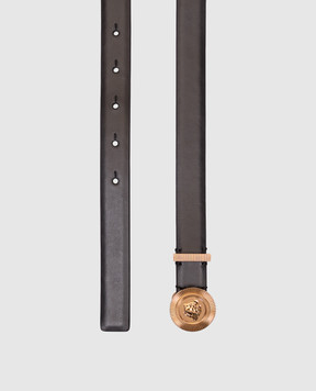 Versace Black leather belt with Medusa emblem 1004793DV3T