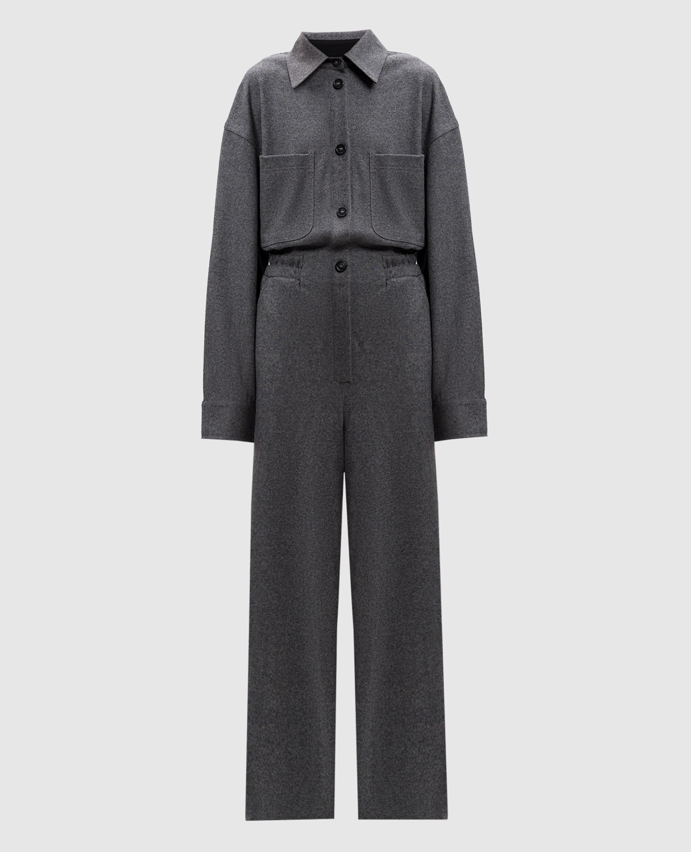 Tania gray wool jumpsuit the andamane