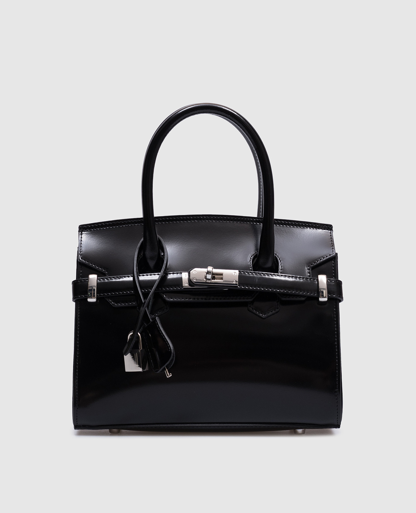 

Black glossy leather bag Gianni Notaro