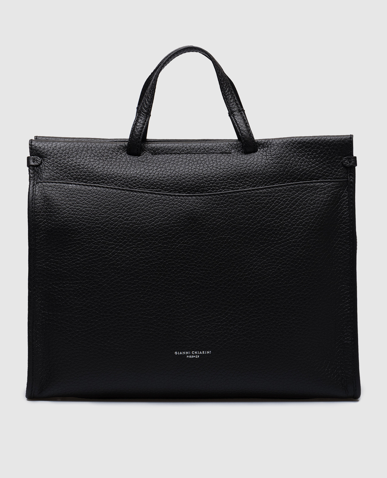 

Black leather Lavinia tote bag with logo Gianni Chiarini
