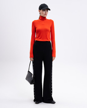 Jil Sander Orange wool golf with logo J40GC0020J70021