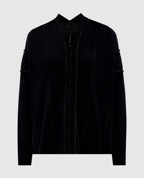 Masnada Black wool pullover 77A08