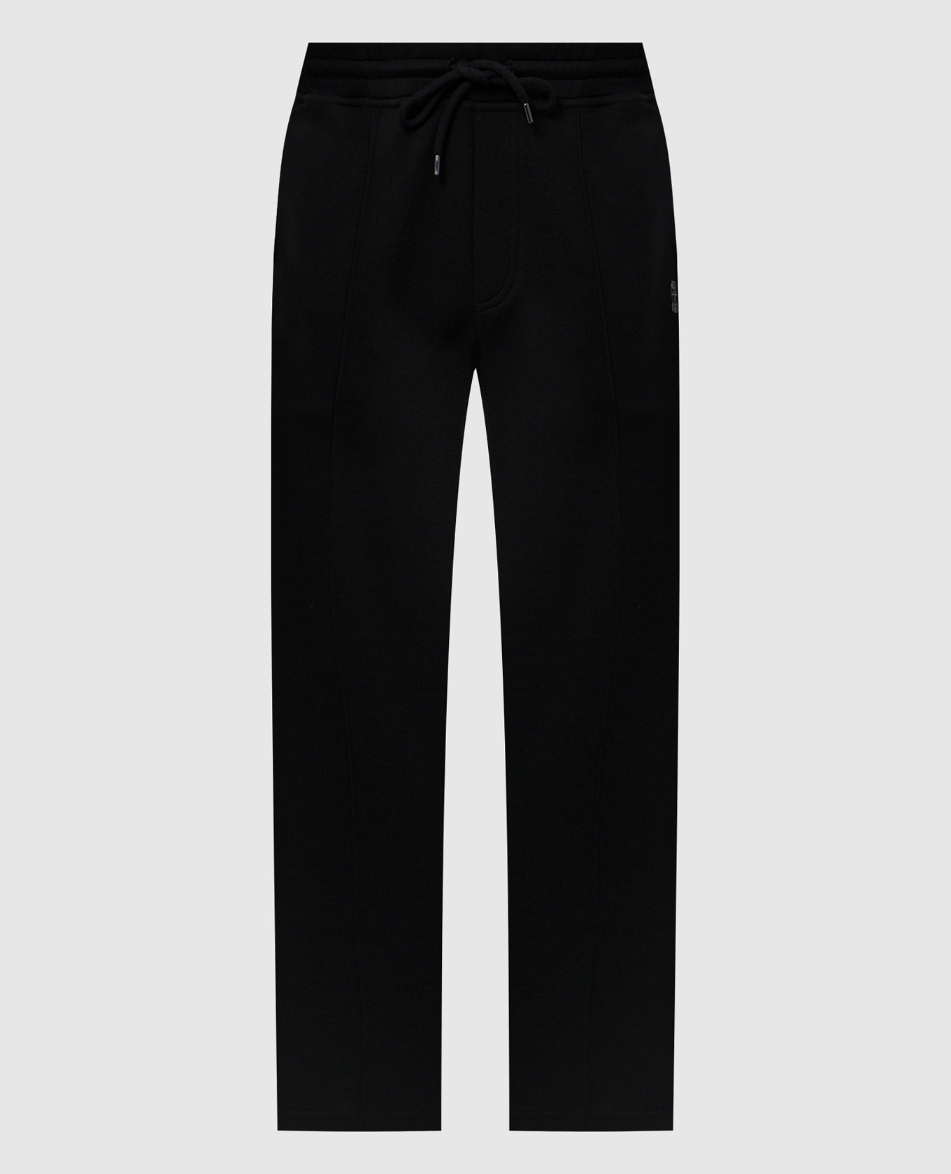 Black sweatpants with logo print brunello cucinelli