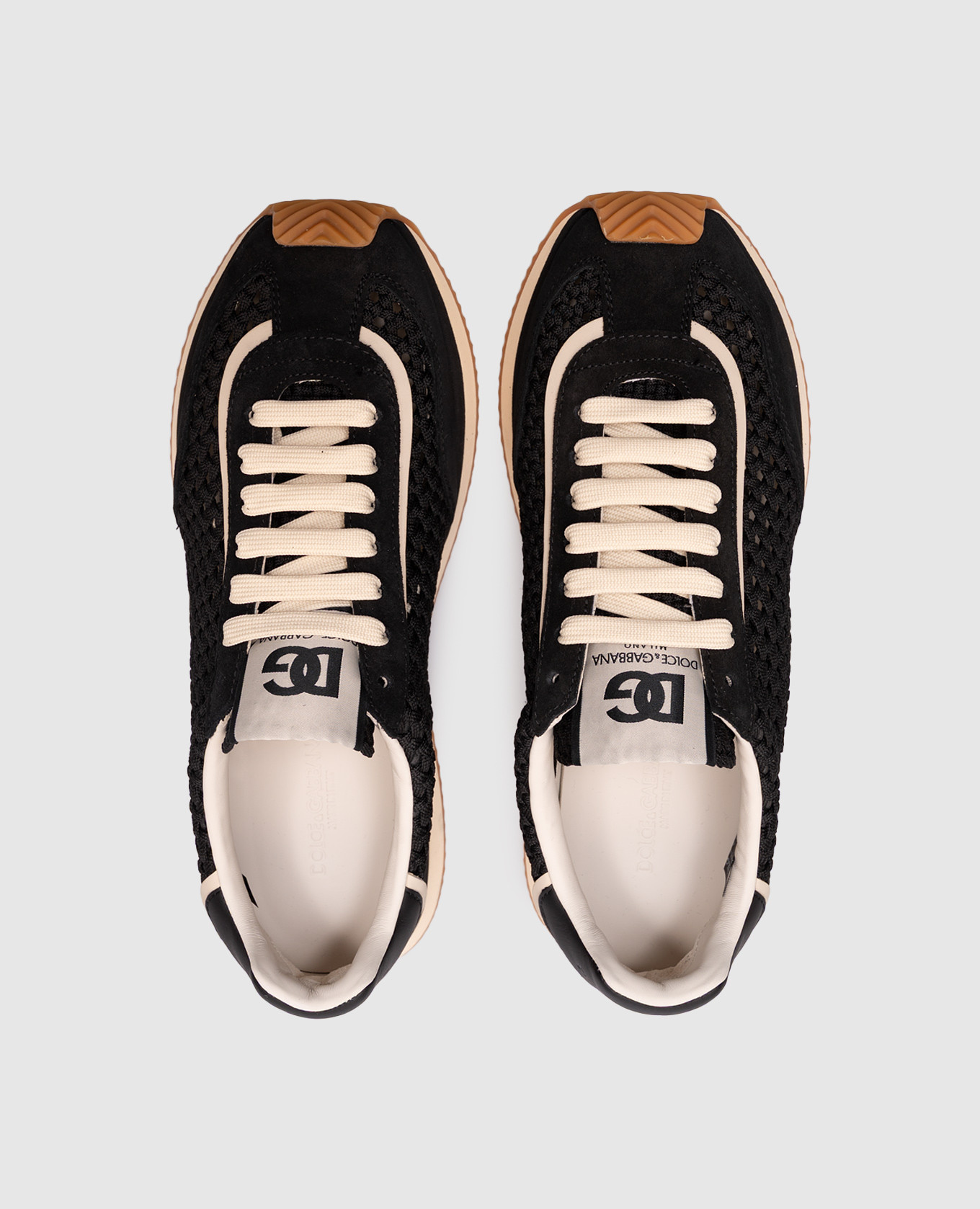 

Black combination sneakers with weaving Dolce&Gabbana