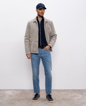 Brunello Cucinelli Blue jeans with a worn effect ME645D3210