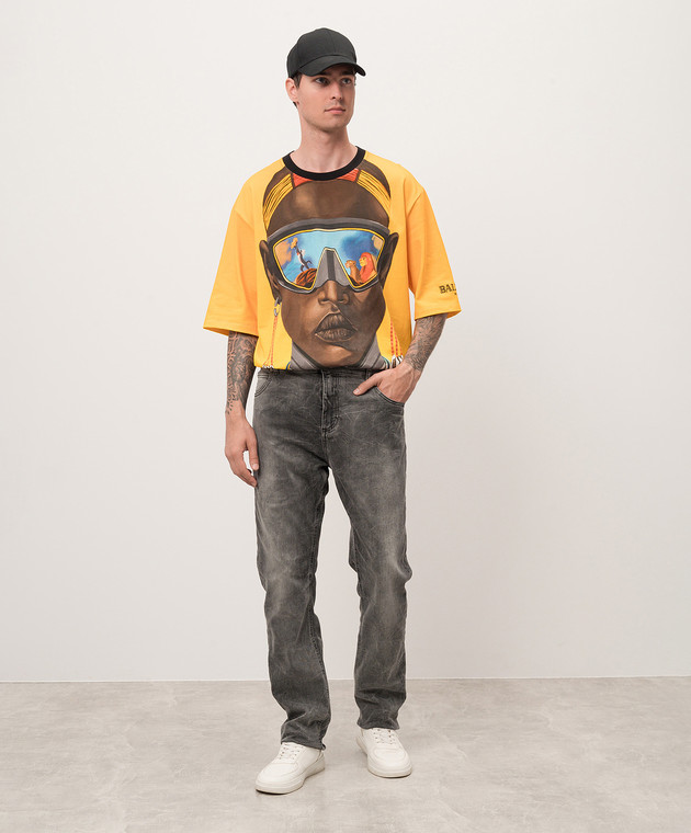 Tシャツ・カットソー Balmain \"The Lion King\" t-shirt Yellow Balmain x Disney The Lion King T-shirt | Yellow | FARFETCH
