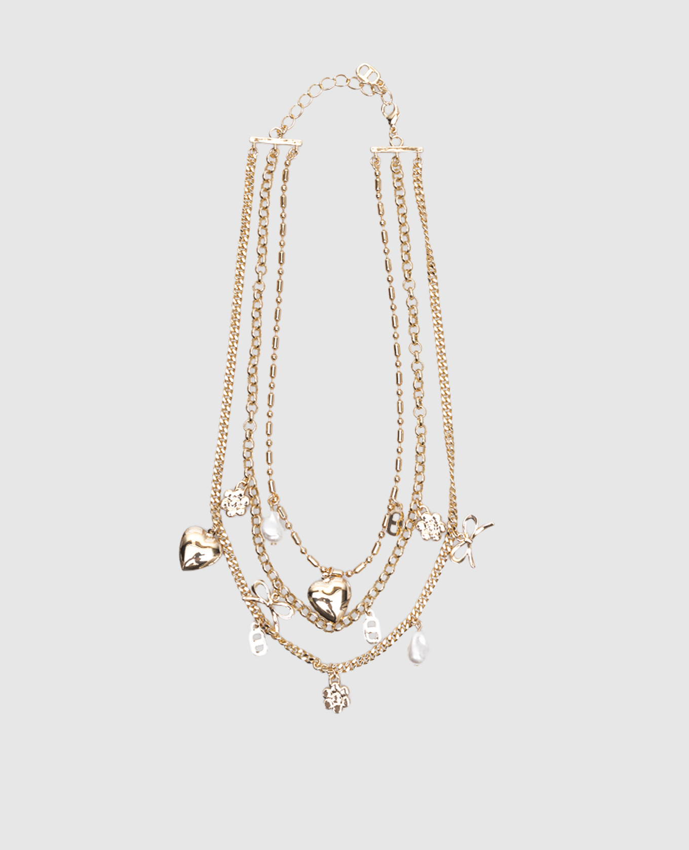 

Yellow necklace with pendants Twinset, Golden