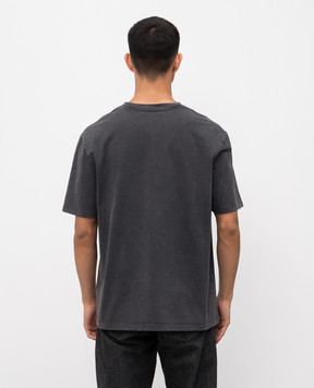 Balmain Grey T-shirt with embroidered logo FH1EG000BC72