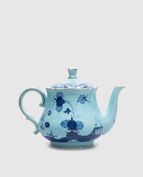 Ginori 1735 Blue porcelain teapot from the Oriente Italiano collection 600 ml 003RG00FTE400G00124300