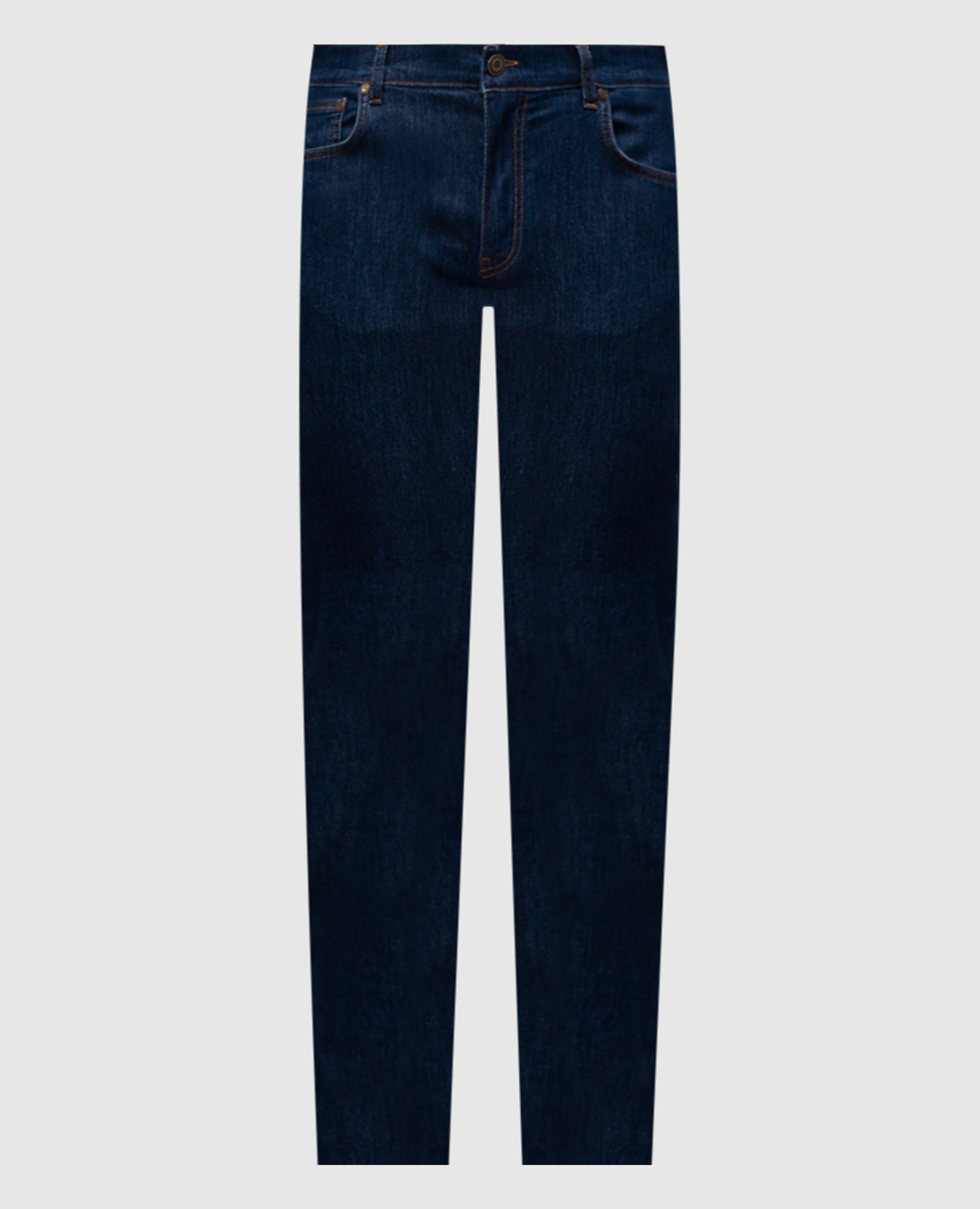 Neranom blue jeans with logo patch Marco Pescarolo