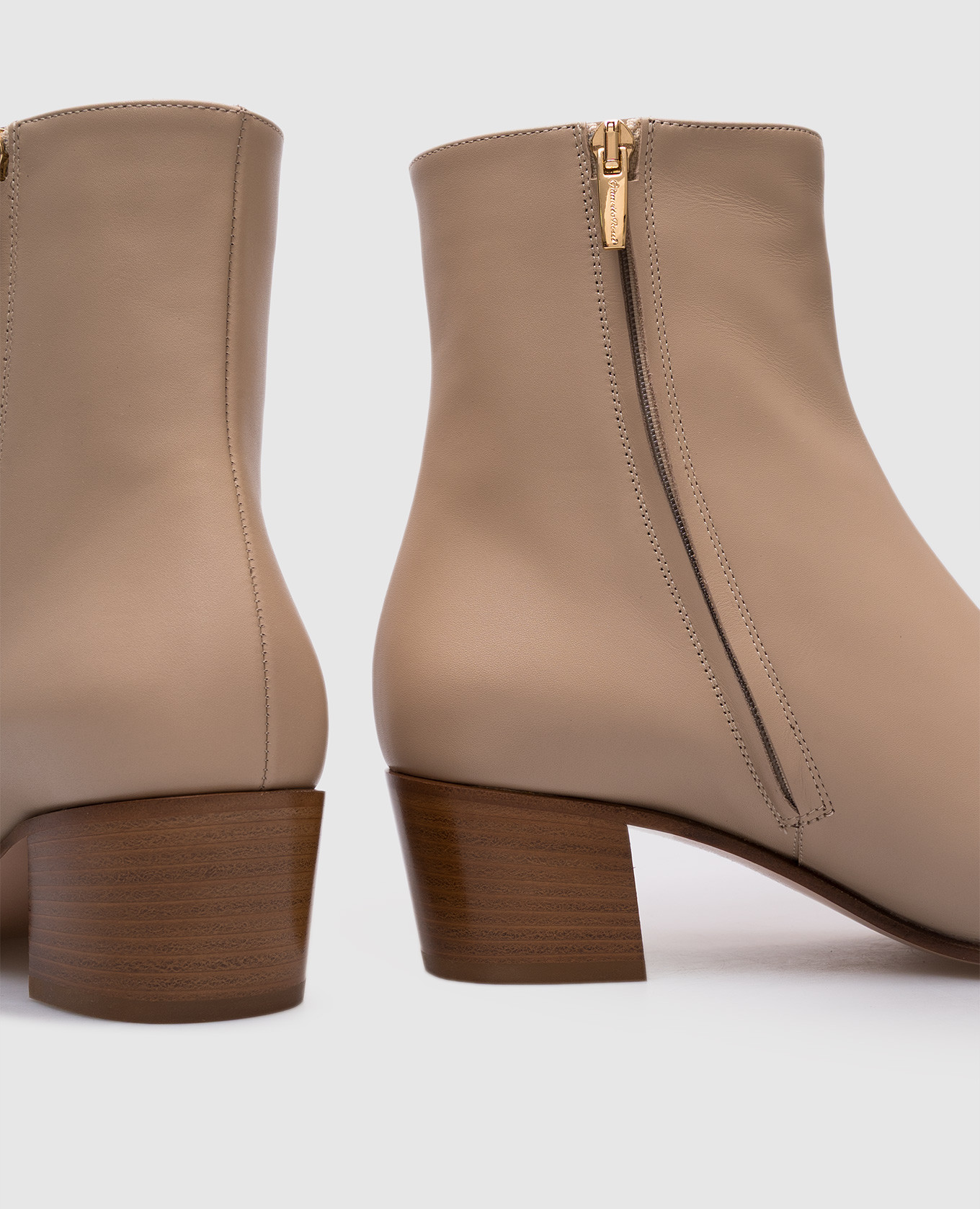 Beige leather Spencer boots Gianvito Rossi 5
