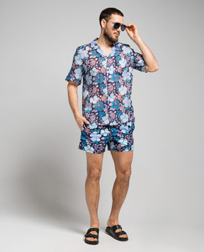 Vilebrequin Tropical Turtles Blue Swim Shorts MSOAF113