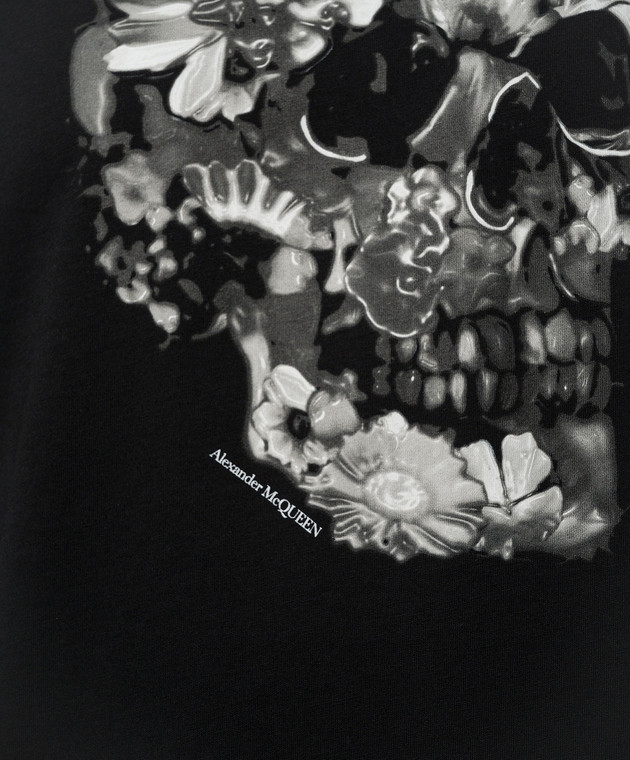 Alexander McQueen - Black longsleeve with Wax Flower Skull