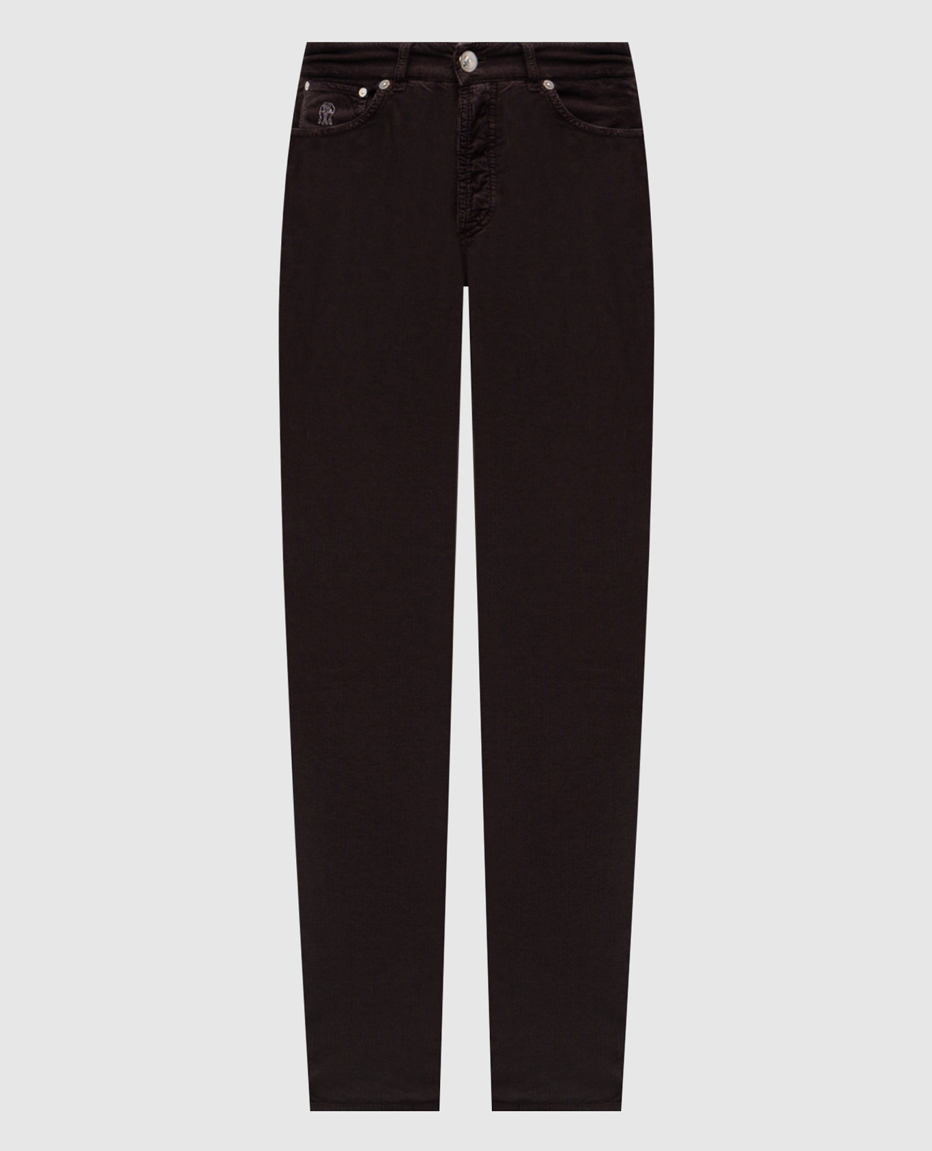 

Brown corduroy pants with logo Brunello Cucinelli