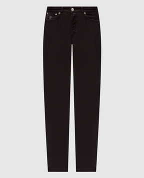 Brunello Cucinelli Brown corduroy pants with logo M279DI1780
