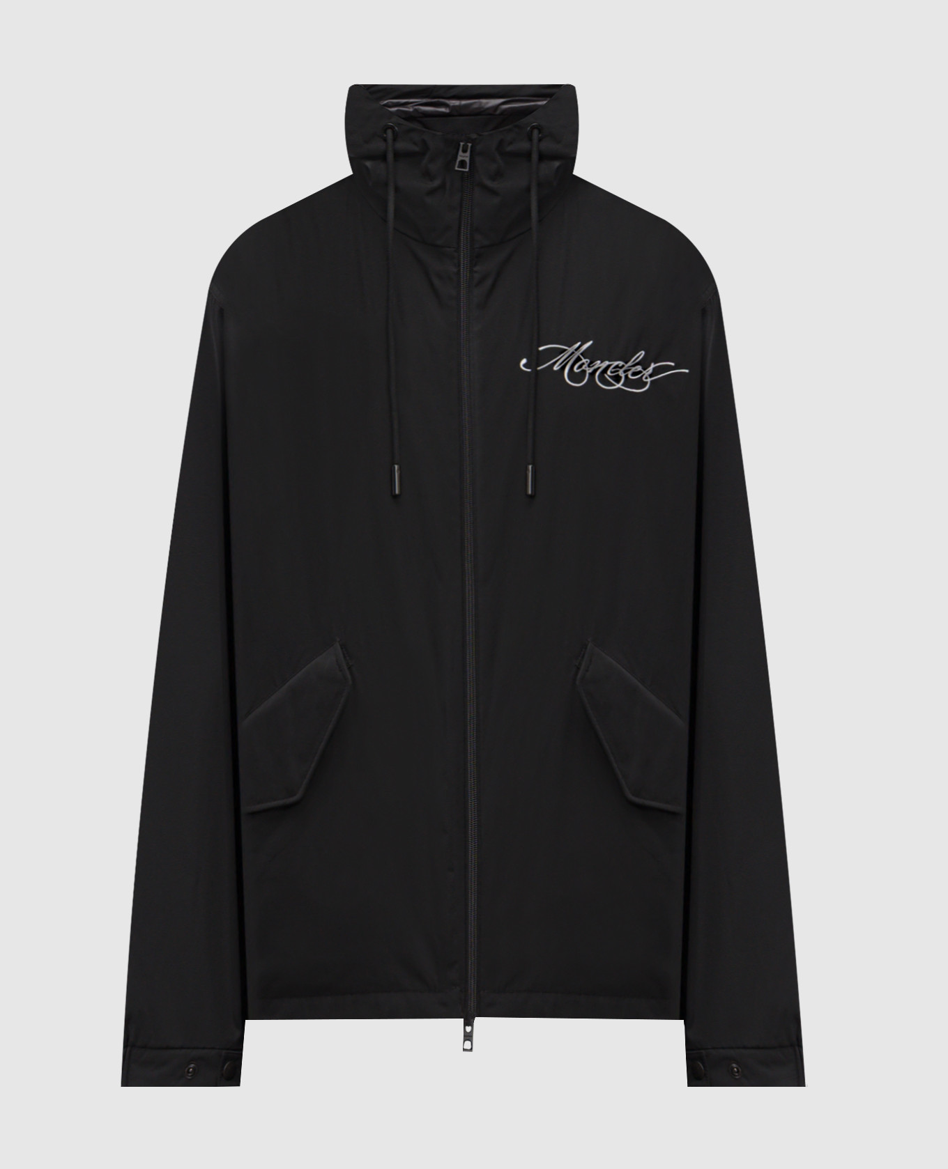 

Iraclia black windbreaker with logo embroidery Moncler