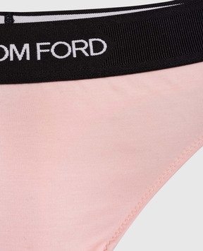 Tom Ford Pink thong briefs with logo pattern KNJ009JEX011