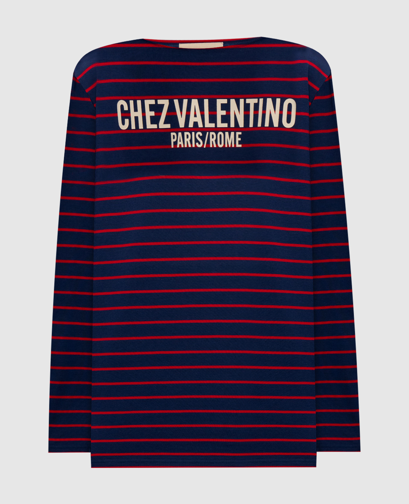 Blue striped long-sleeve shirt with print Valentino