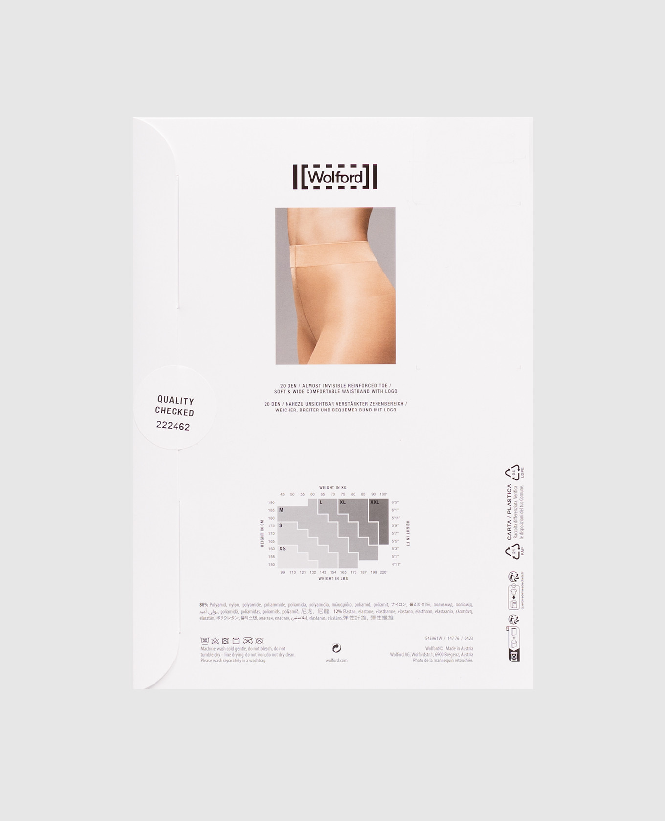 

Black tights Satin Touch 20 den Wolford