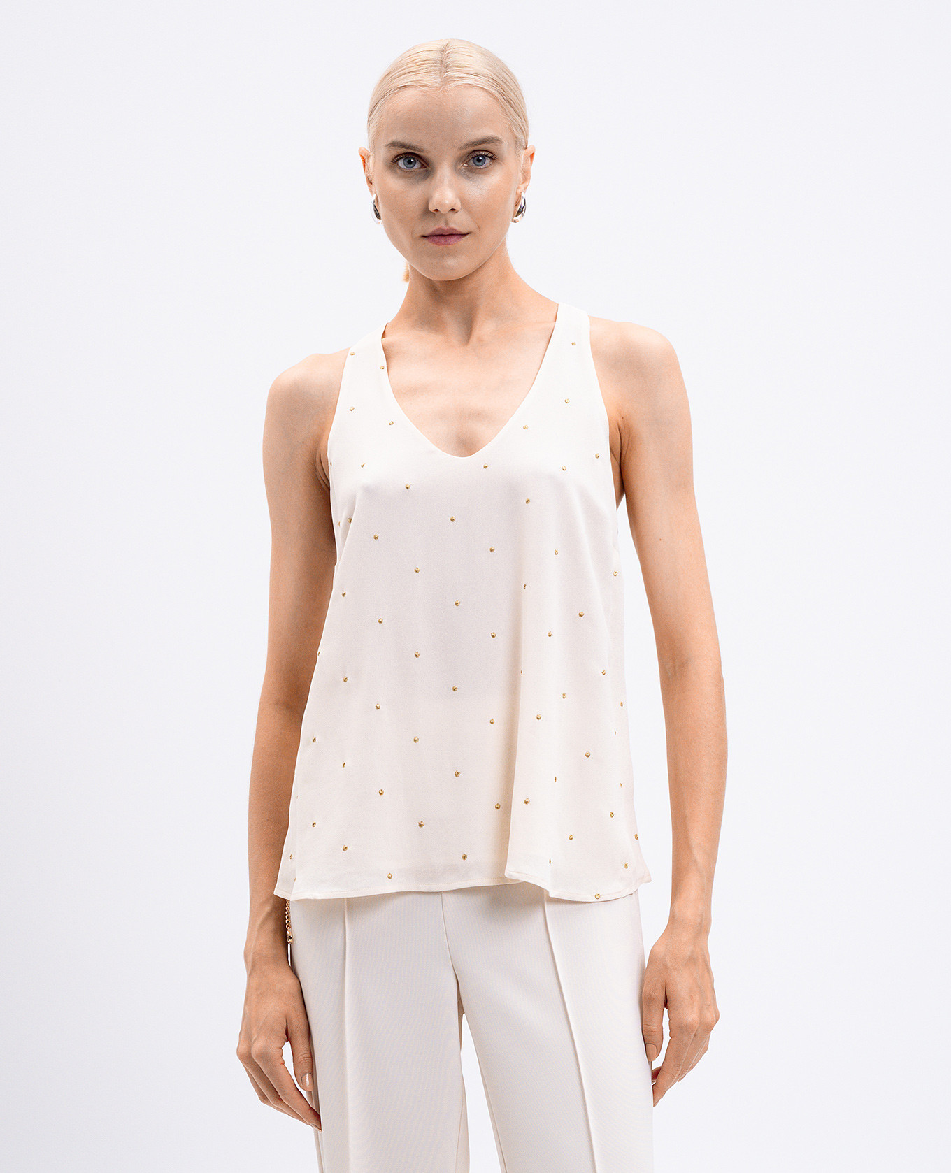 Beige top with lurex Twinset 3