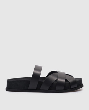 NEOUS Ibor black leather flip-flops 00426A01IBORFLAT