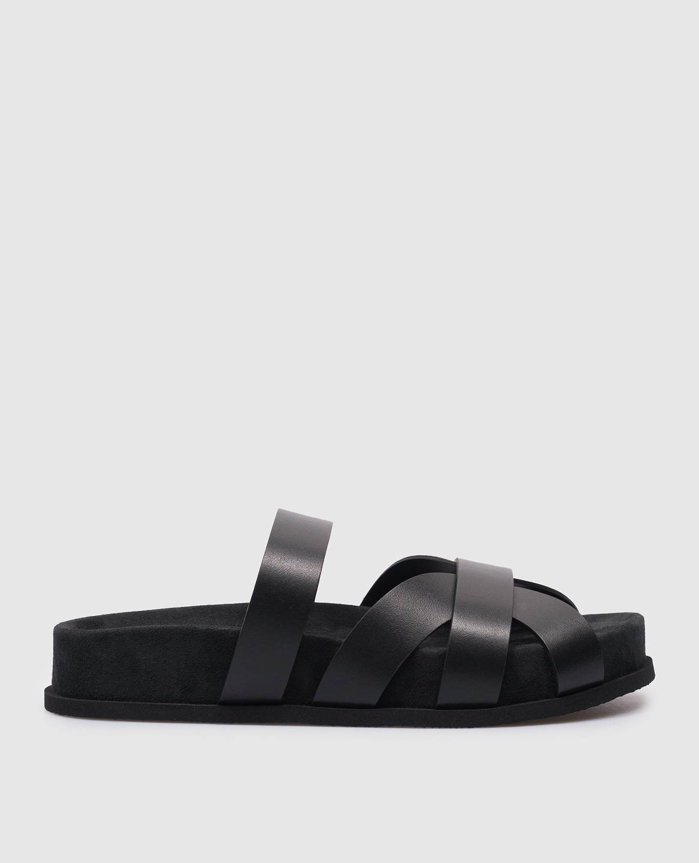 

Ibor black leather flip-flops NEOUS