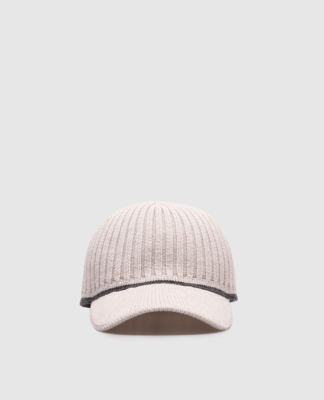 

Gray wool, cashmere and silk cap with monil chain Brunello Cucinelli, Grey