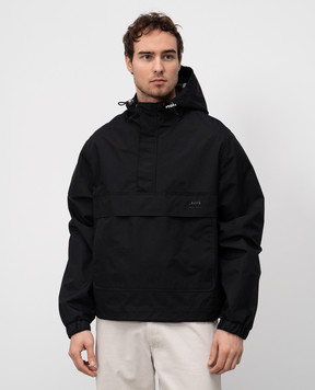 Ami Paris Black anorak with metal logo UJK107PA0028