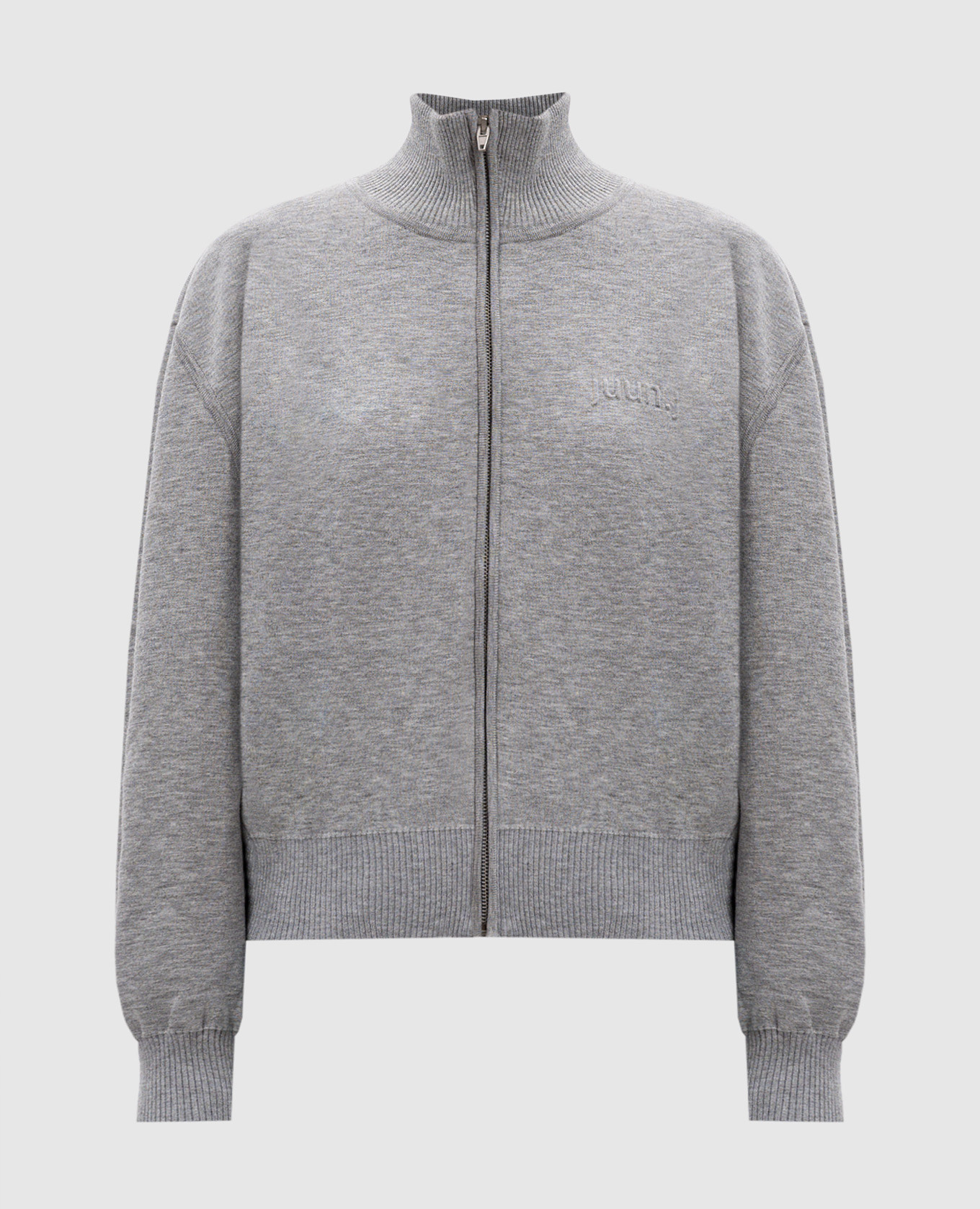 

Grey sports jacket with textured logo Juun.j