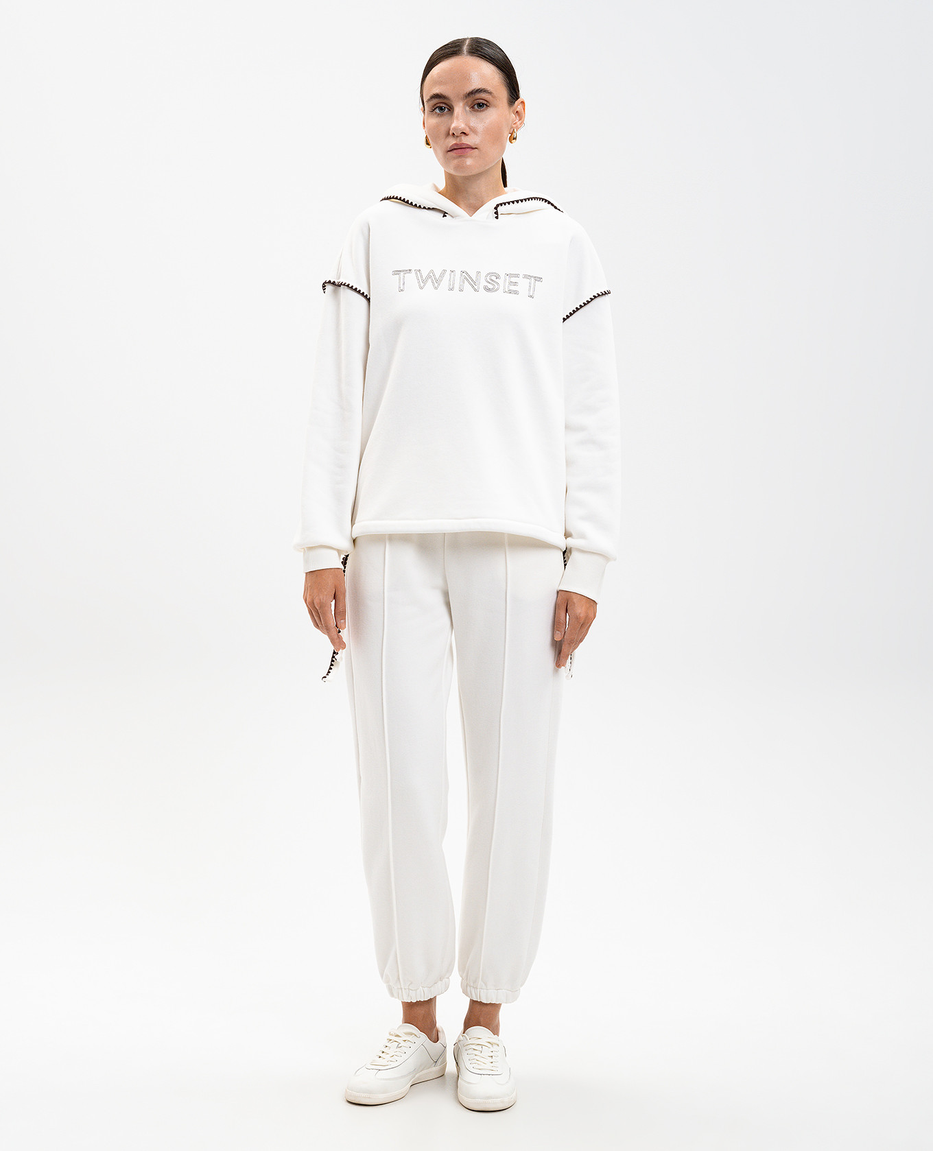 

White tracksuit with logo Twinset