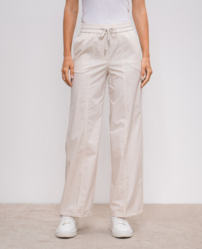 Peserico Beige pants with a logo A0464801979