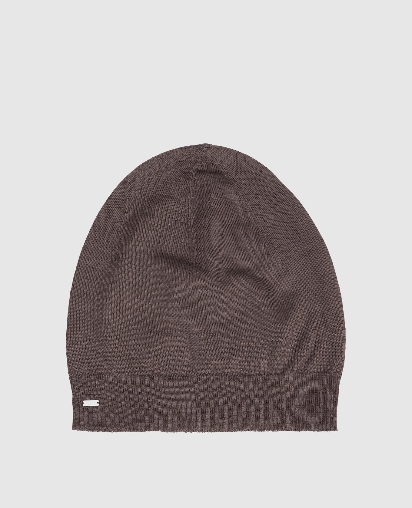 

Grey cashmere hat with logo Saint Laurent