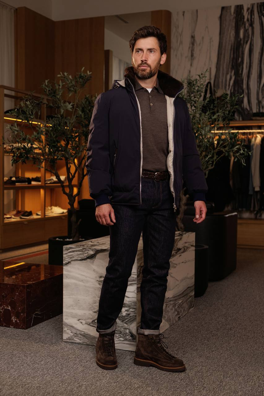 

Brown leather braided belt with perforation Brunello Cucinelli