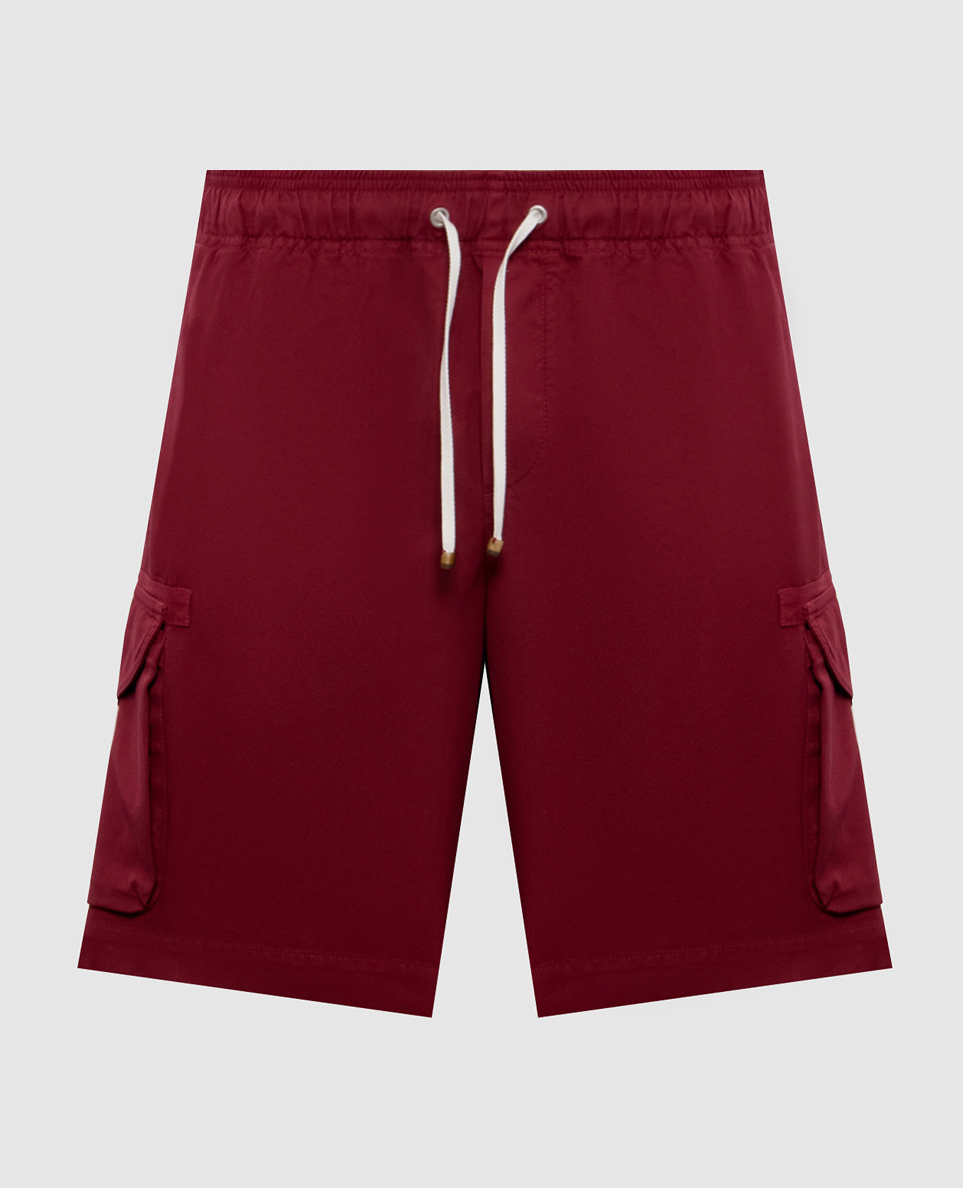 Burgundy cargo shorts Brunello Cucinelli