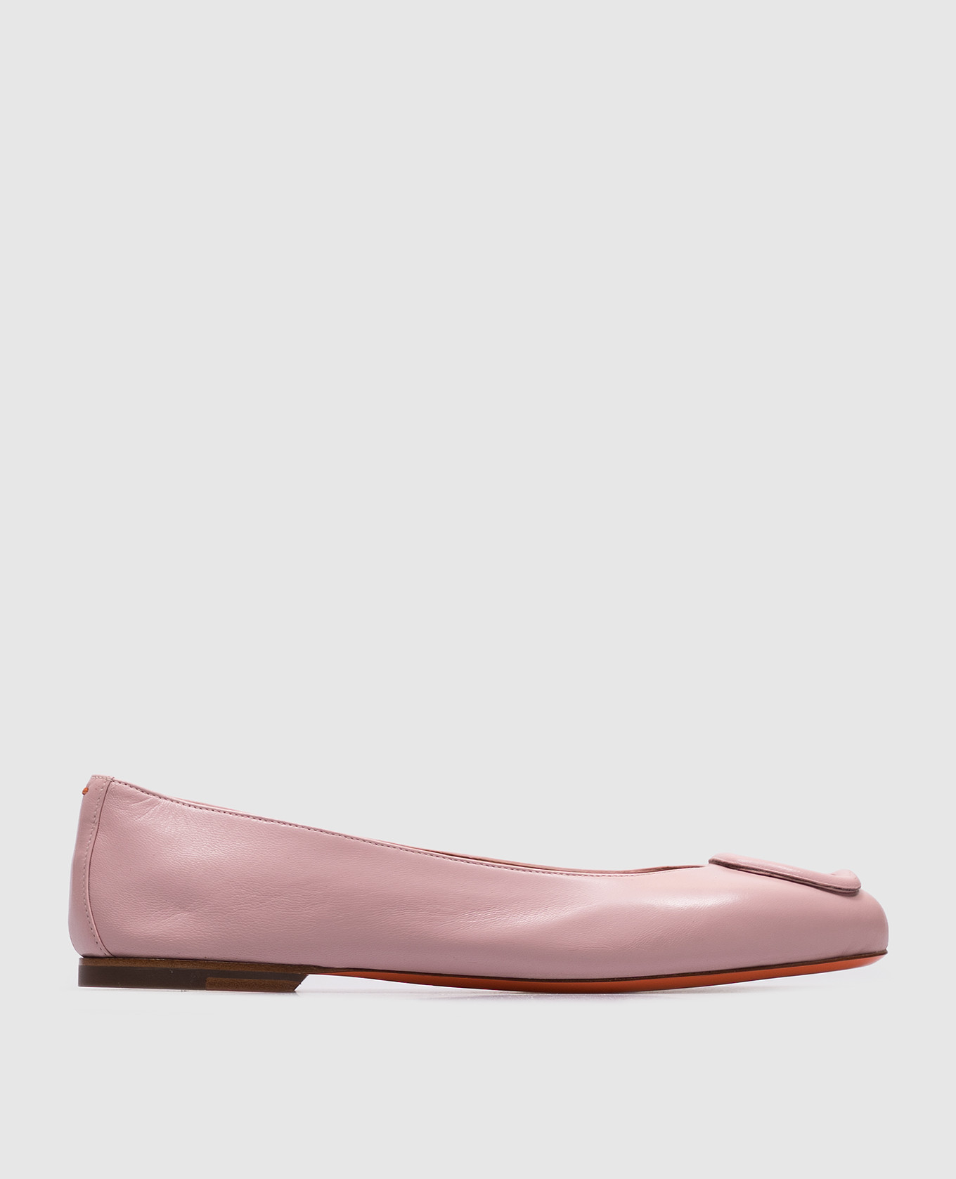Pink leather ballet flats Santoni